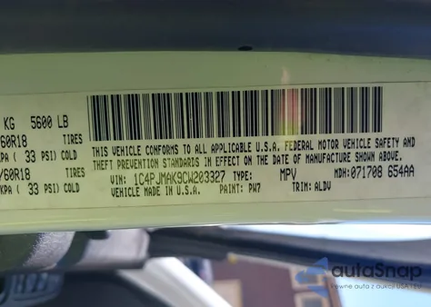 2012 Jeep Liberty Sport из США, поврежденный, VIN 1C4PJMAK9CW203327